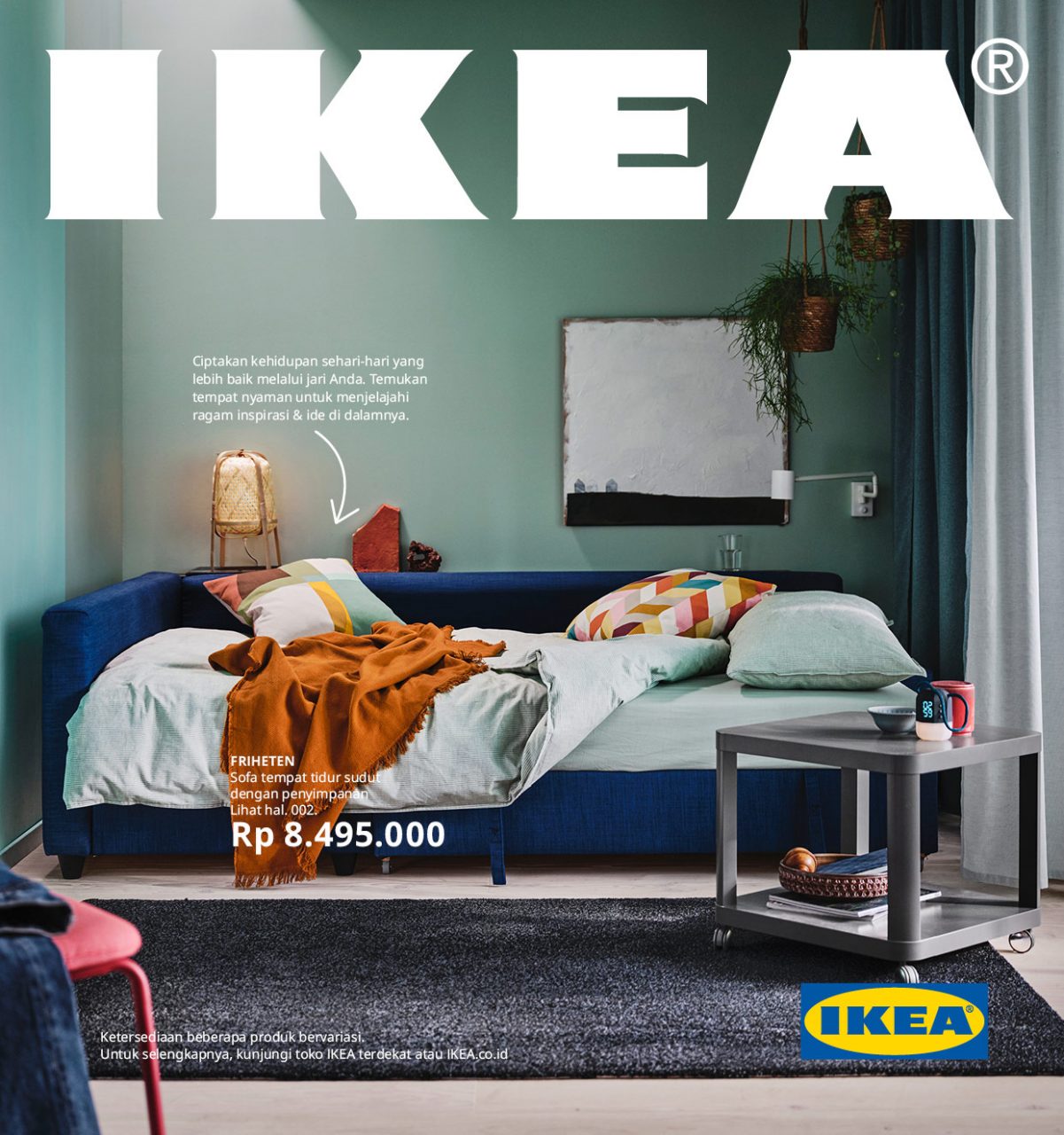 IKEA katalogomslag 2021 med bild av sovrum och IKEA logotyp.