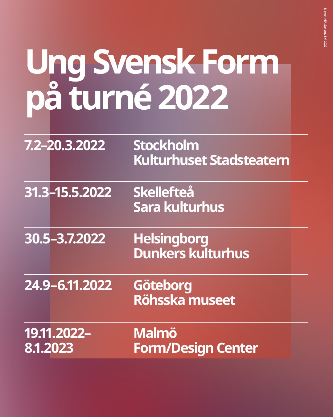Turné schema.