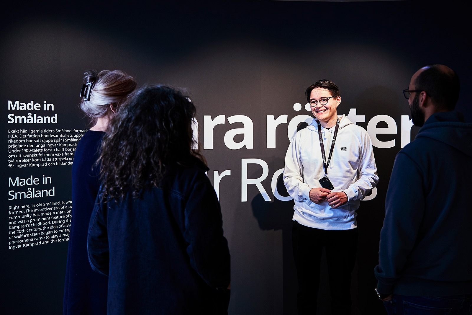 A group on a guided tour at IKEA Museum.